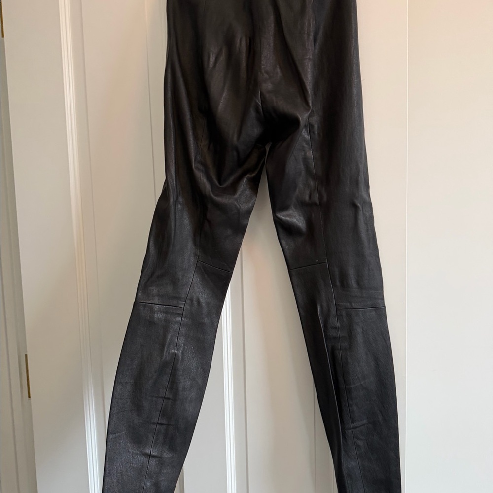 Vince Midnight Black Leather leggings